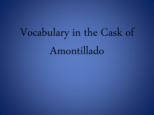 Vocabulary in The Cask of Amontillado