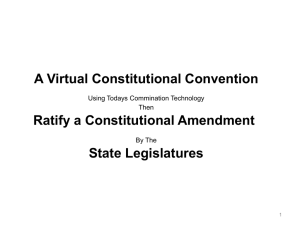 Constitutional Admendments by The State Legislatures