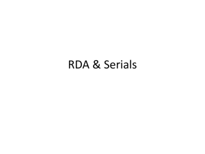RDA & Serials