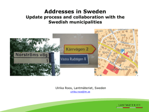 Addresses in Sweden