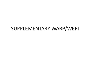 EXTRA WARP/WEFT Extra warp or weft (supplementary