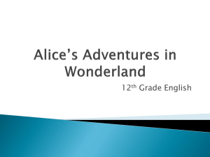 Alice`s Adventures in Wonderland - IUPengl771-summer-2012
