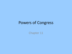 Powers of Congress - SkinnerClassNotes