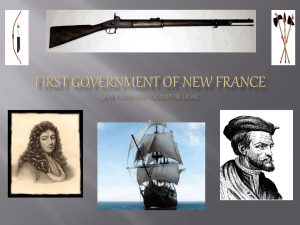 First government John Talon and Francois de Laval