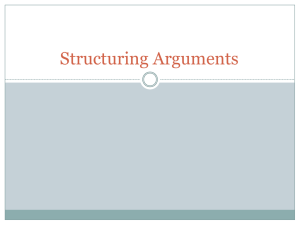 Structuring Arguments