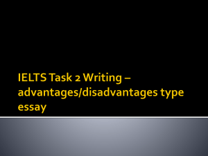 IELTS Task 2 Writing – advantages
