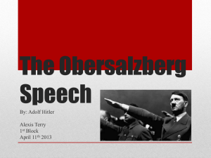 The Obersalzberg Speech