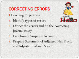 topic 4 correcting errors