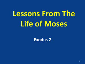 Moses, Lessons from his life p.p.