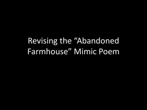 Revising the *Abandoned Farmhouse* Mimic Poem