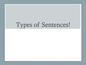 Types of Sentences Powerpoint