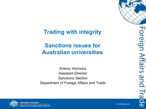 Autonomous Sanctions - University of Adelaide