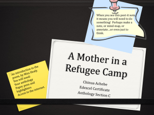 A Mother in a Refugee Camp Screencast