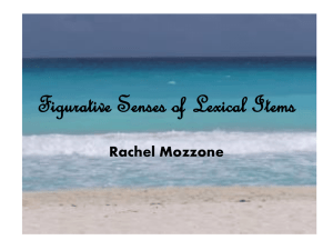 Figurative Senses of Lexical Items