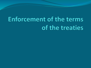 Enforcement of the treaties