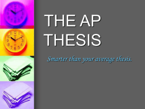 THE AP THESIS