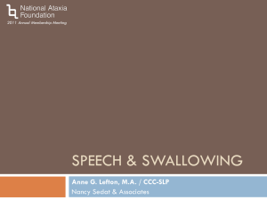 Speech & Swallowing - National Ataxia Foundation