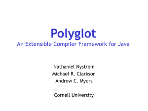 Polyglot An Extensible Compiler Framework for Java