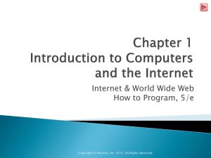 Introduction to Computers and the Internet