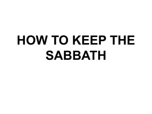 HOW TO KEEP THE SABBATH