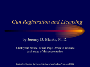 Gun Registration and Licensing