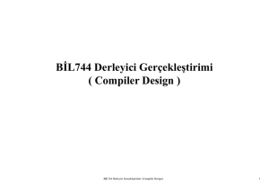 BİL744 Compiler Design