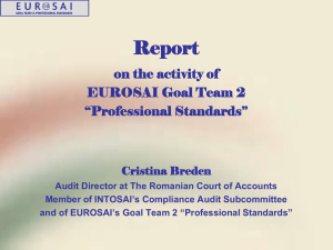 Presentation EUROSAI GT2 activity by Ms. C. Breden