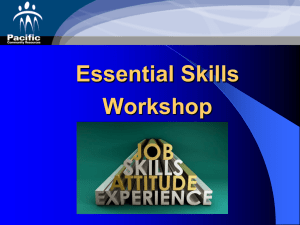 Introduction to Essential Skills Workshop