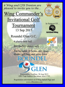 Wing Commander`s Invitational Golf Tournament