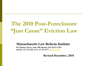 “just cause” to evict
