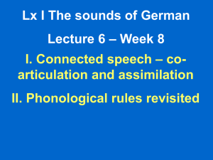 co-articulation and assimilation, phonological rules