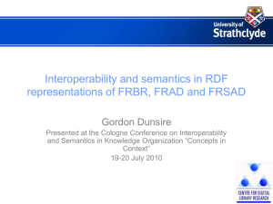 Interoperability and semantics in RDF