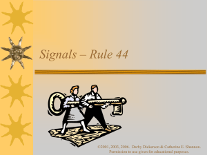 Rule 45 – Signals