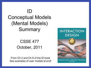 ID Conceptual Models (Mental Models) Summary - Rose