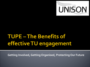 TUPE presentation - The Institute of Employment Rights