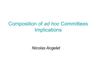Composition of ad hoc Committees Implications