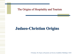The Origins of Hospitality ad Tourism
