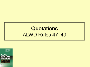 ALWD Citation Manual, Third Edition, Rules 47