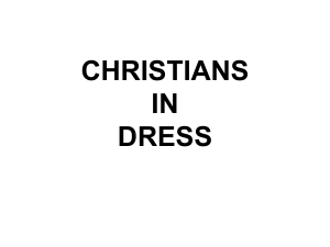 Christians in Dress