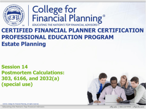 special use - College for Financial Planning