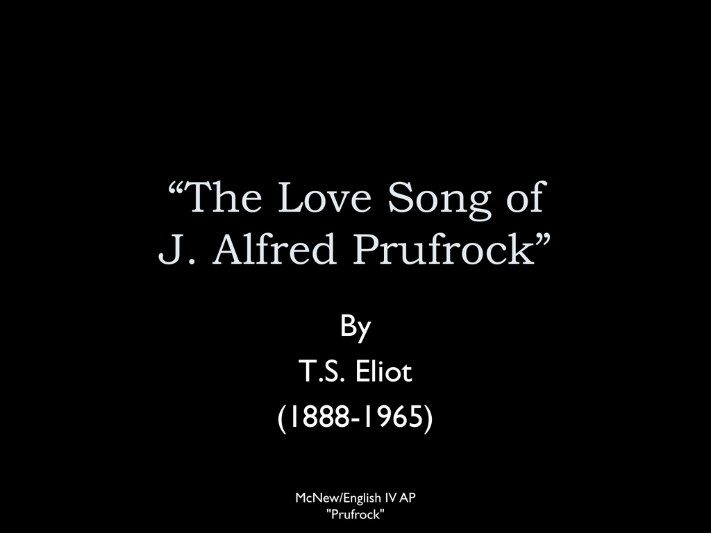 love song of j alfred prufrock quotes