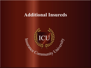 Additional Insureds - Insurance Community University
