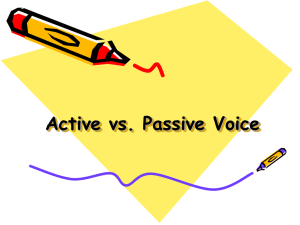 Active vs. Passive Voice Learning Targets