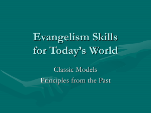 Evangelism Skills for Today`s World