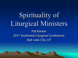 Spirituality of Liturgical Ministries