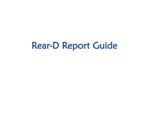 Rear-D Reporting Guide