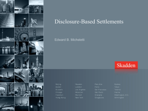 Are disclosure-based settlements