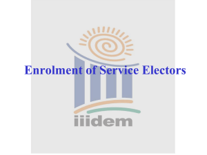 Enrolment of Service Voters