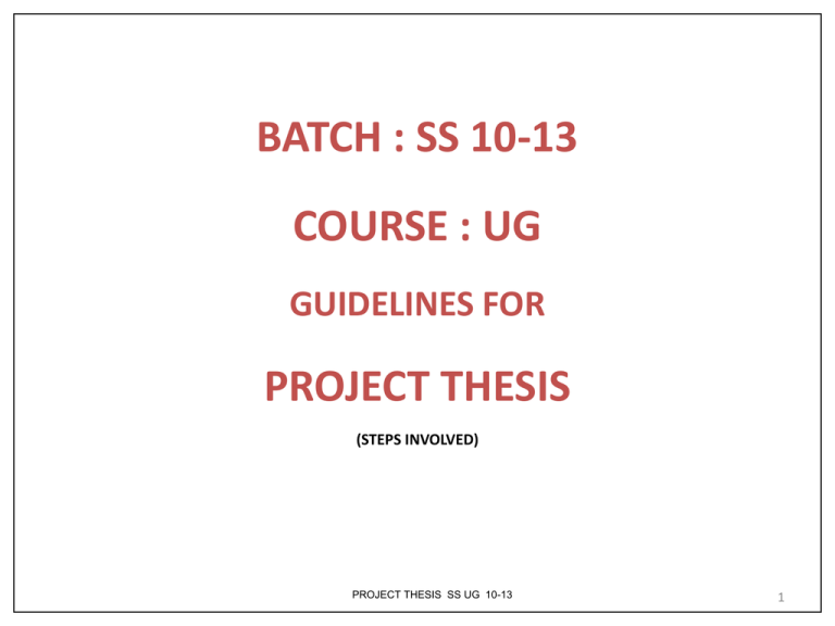 ul thesis results