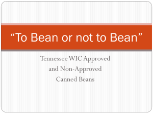 “To Bean or not to Bean” - the Tennessee Department of Health